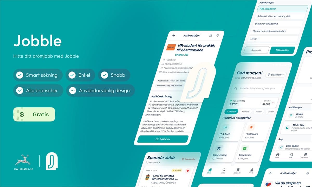 Jobble.se – app för jobbsökning i Sverige